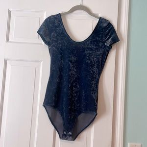 American Eagle Crushed Velvet body suit. size small